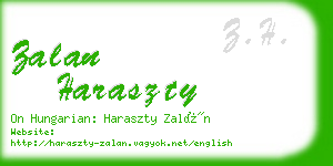 zalan haraszty business card